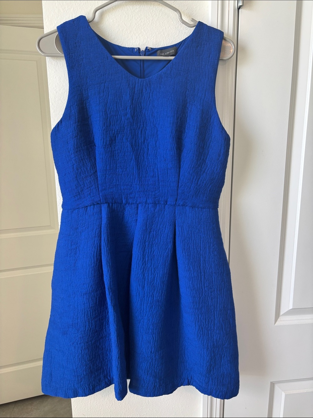 The Limited Royal Blue Textured Mini Dress